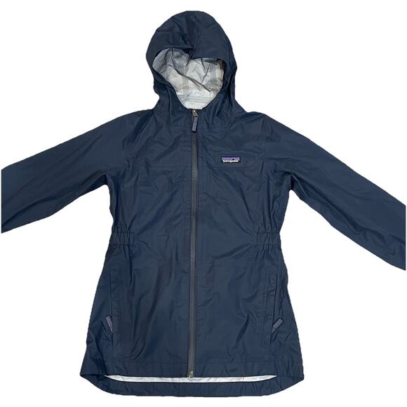 Patagonia Jacket Youth Size 12 Hooded Rain Waterproof Reflective H2No Fall - Picture 1 of 8